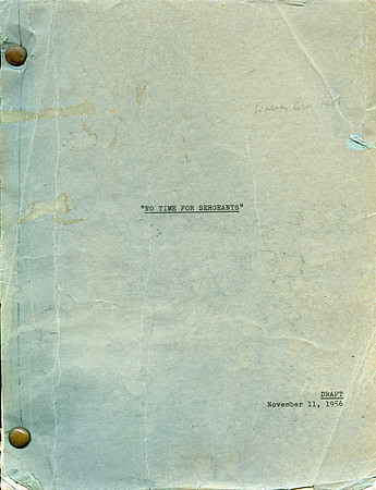Original No Time For Sergeants Script