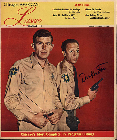 Autographed by Don Knotts (Barney Fife)