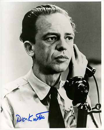 Autographed by Don Knotts (Barney Fife)
