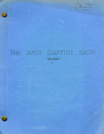 The Education of Earnest T - Aneta Corsaut (Helen Crump) Original Script with her hand written notes