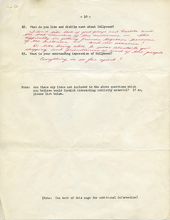 From Helen Crumps (Aneta Corsaut) estate - these are personal items owned by her