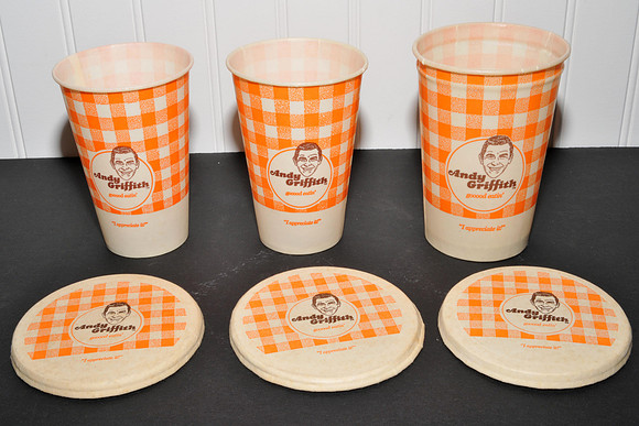 Original Andy Griffith Cups and Lids