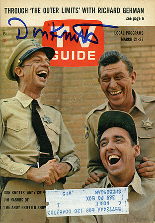 Autographed by Don Knotts (Barney Fife)
