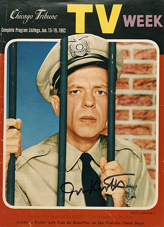 Autographed by Don Knotts (Barney Fife)