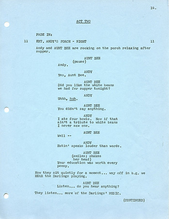 Maggie Peterson's (Charlene Darling) Original Script with her hand written notes