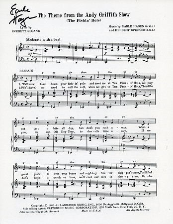Autographed by Earl Hagen