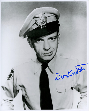 Autographed by Don Knotts (Barney Fife)