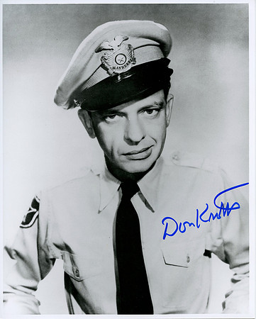 Autographed by Don Knotts (Barney Fife)