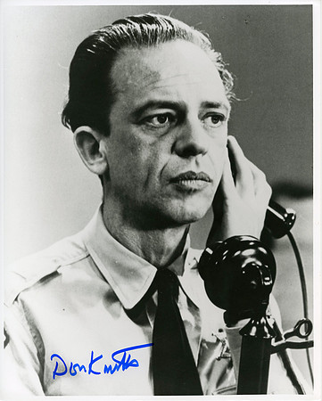 Autographed by Don Knotts (Barney Fife)