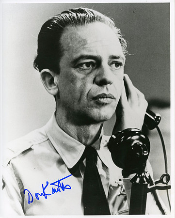 Autographed by Don Knotts (Barney Fife)