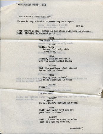 Original Script that belonged to Phil Chambers (Jason)