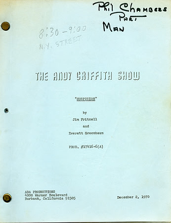 Original Script that belonged to Phil Chambers (Jason)