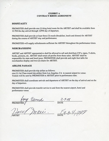 Original Howard Morris Contract
