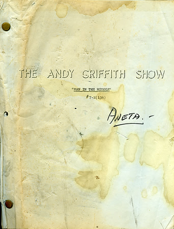 Man in the Middle - #134 - Aneta Corsaut (Helen Crump) Original Script with her hand written notes