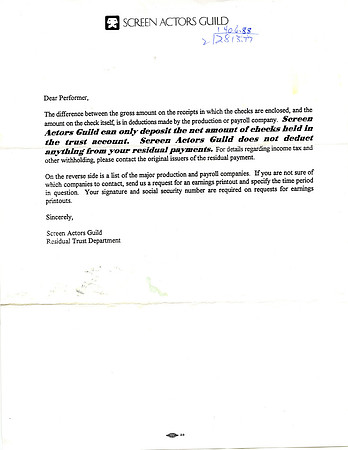 From Helen Crumps (Aneta Corsaut) estate - these are personal items owned by her