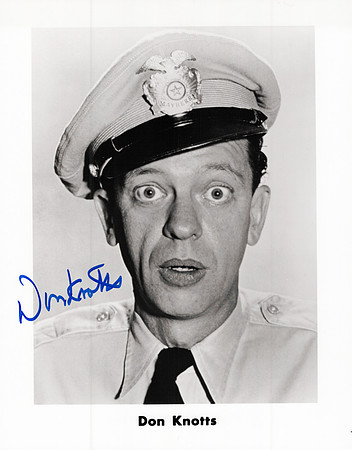Autographed by Don Knotts (Barney Fife)