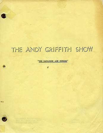 Original Script that belonged to Doug Dillard (Darling Boy)