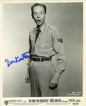 Autographed by Don Knotts (Barney Fife)