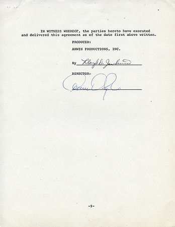 Original Denver Pyle Contract