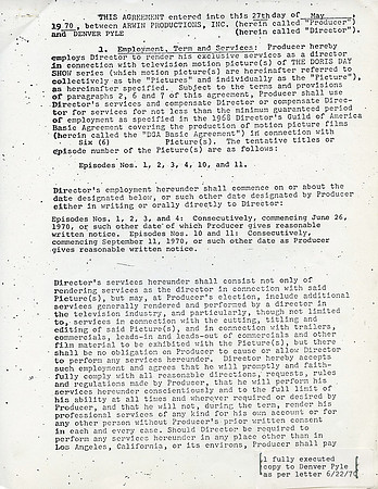 Original Denver Pyle Contract
