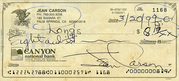 Original Jean Carson Check