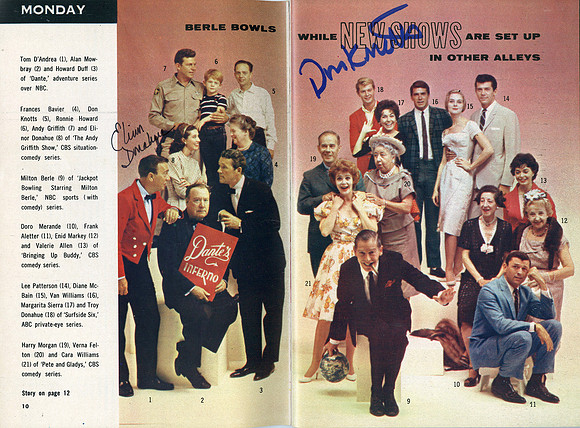 Autographed by Don Knotts (Barney Fife) - Elinor Donahue (Ellie Walker)