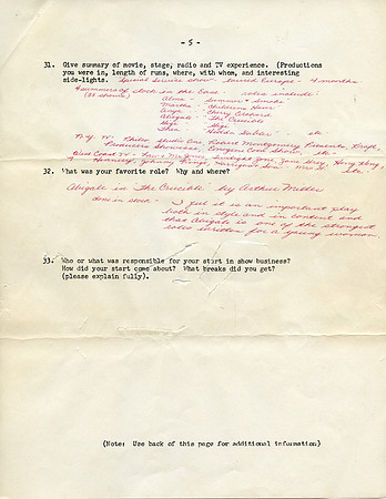 From Helen Crumps (Aneta Corsaut) estate - these are personal items owned by her