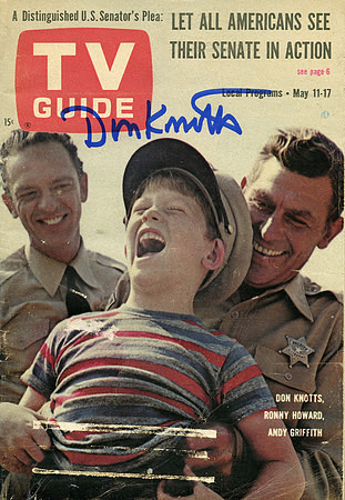 Autographed by Don Knotts (Barney Fife)