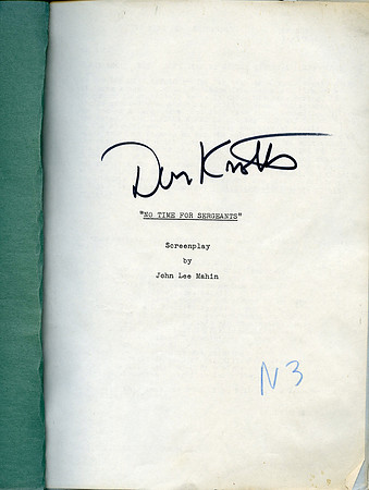 Original No Time For Sergeants Script Autographed by Don Knotts