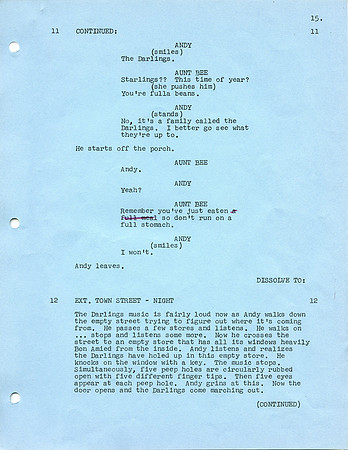 Maggie Peterson's (Charlene Darling) Original Script with her hand written notes