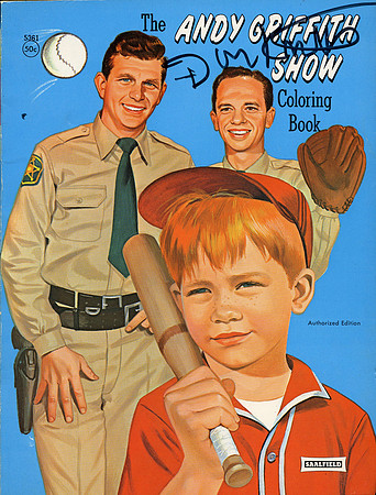 Autographed by Don Knotts (Barney Fife) - Original Coloring Book