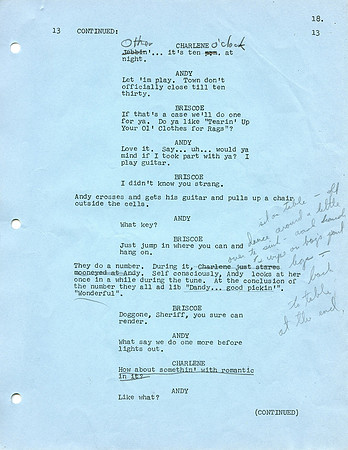 Maggie Peterson's (Charlene Darling) Original Script with her hand written notes