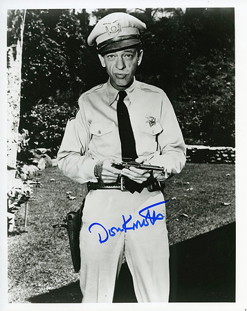 Autographed by Don Knotts (Barney Fife)
