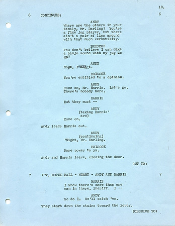 Maggie Peterson's (Charlene Darling) Original Script with her hand written notes