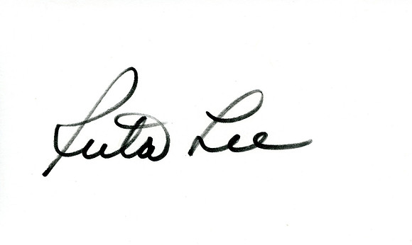 Autographed by Ruta Lee