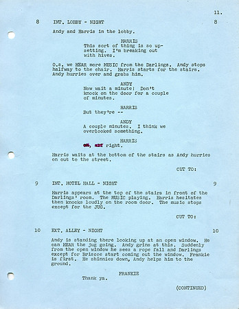Maggie Peterson's (Charlene Darling) Original Script with her hand written notes
