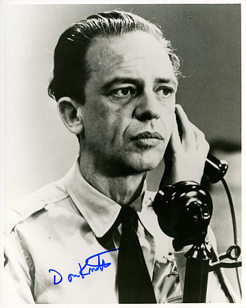 Autographed by Don Knotts (Barney Fife)