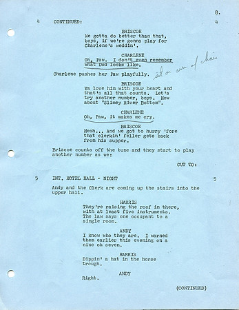 Maggie Peterson's (Charlene Darling) Original Script with her hand written notes