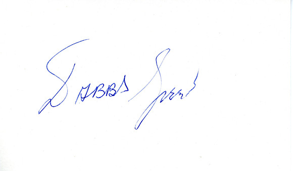 Autographed by Dabbs Greer (Naylor - Andy's Vacation - 1964)