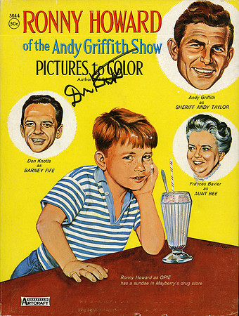 Autographed by Don Knotts (Barney Fife) - Original Coloring Book