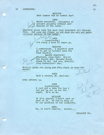 Maggie Peterson's (Charlene Darling) Original Script with her hand written notes