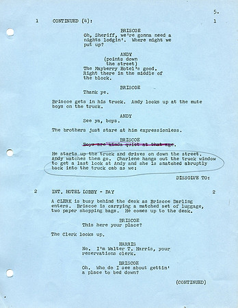 Maggie Peterson's (Charlene Darling) Original Script with her hand written notes