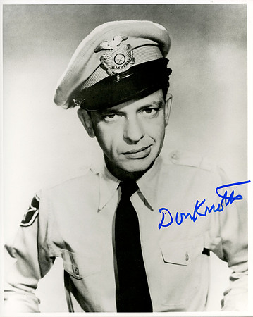 Autographed by Don Knotts (Barney Fife)