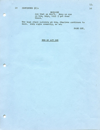 Maggie Peterson's (Charlene Darling) Original Script with her hand written notes