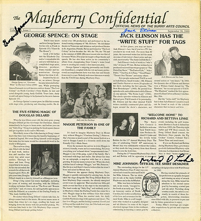 Autographed by Richard O'Linke, Jack Elison, and George Spence