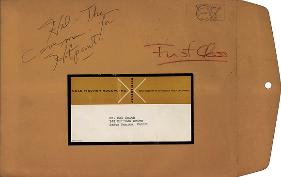 Belonged to Hal Smith (Otis), photos came in this envelope