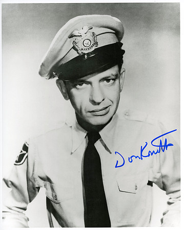 Autographed by Don Knotts (Barney Fife)