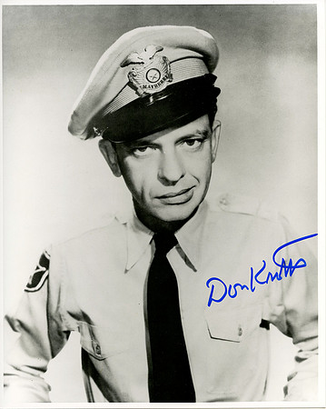 Autographed by Don Knotts (Barney Fife)