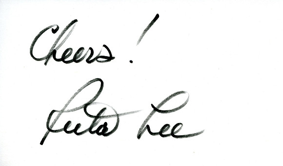 Autographed by Ruta Lee